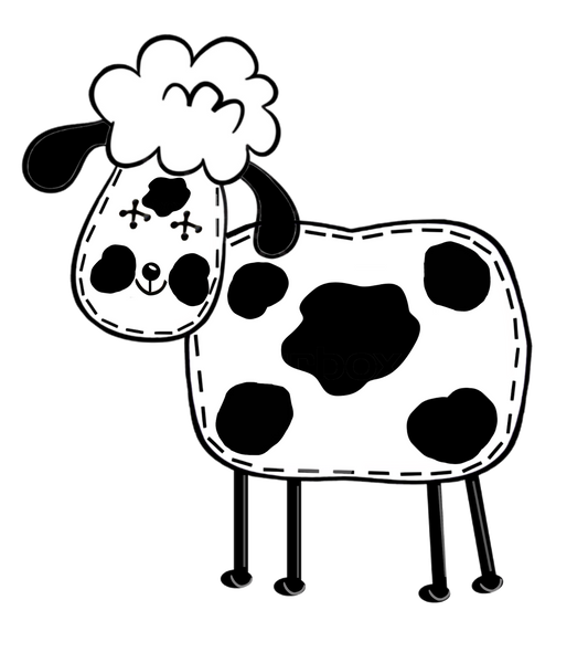 Prim Cute Sheep With Black Spots #1