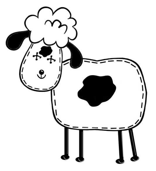 Prim Cute Sheep With Black Spots #3