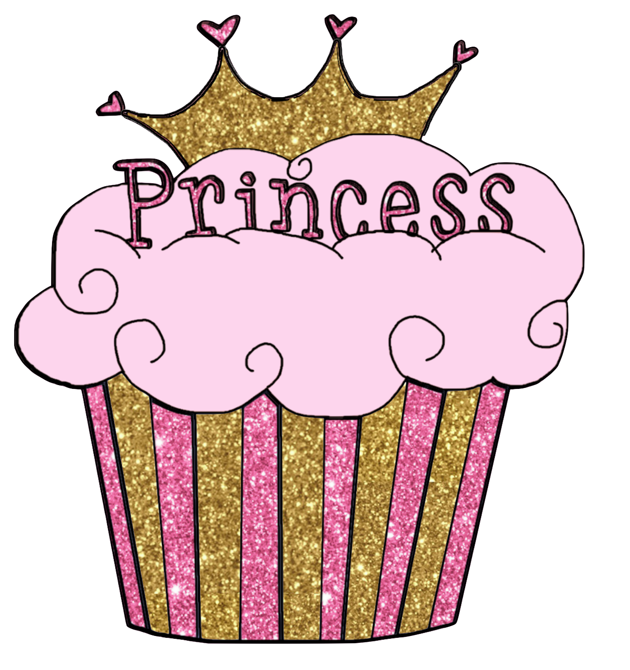 Beautiful Princess Party Cupcake for Tea Parties - Signs - Invitations Create a Party!