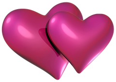 Pink Puffy Shiny 3D Hearts Clip Art Png Image Transparent Back