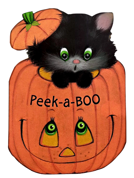 Pumpkin Kitty Halloween Bundle with black and white checkered trim