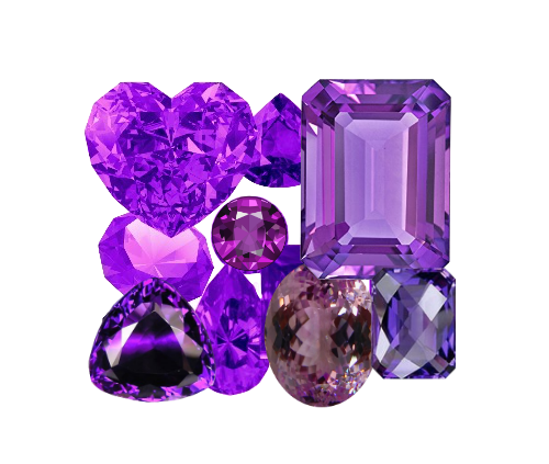 12 - Purple Diamond Gemstones - Crystals Glam Sparkle- Amethyst-11 images