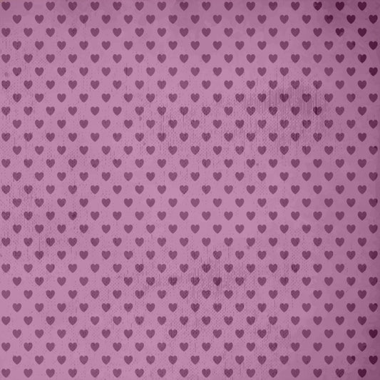 Prim Hearts Background - Rustic Country Purple