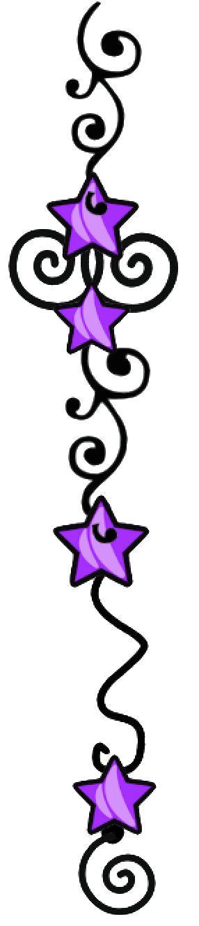 Purple Doodle Dangle Style #3