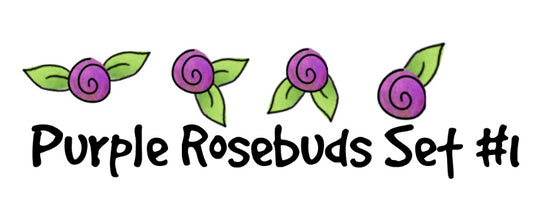 Purple Rosebuds Set #1