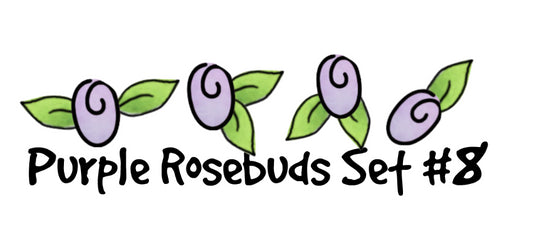 Purple Rosebuds Set #8