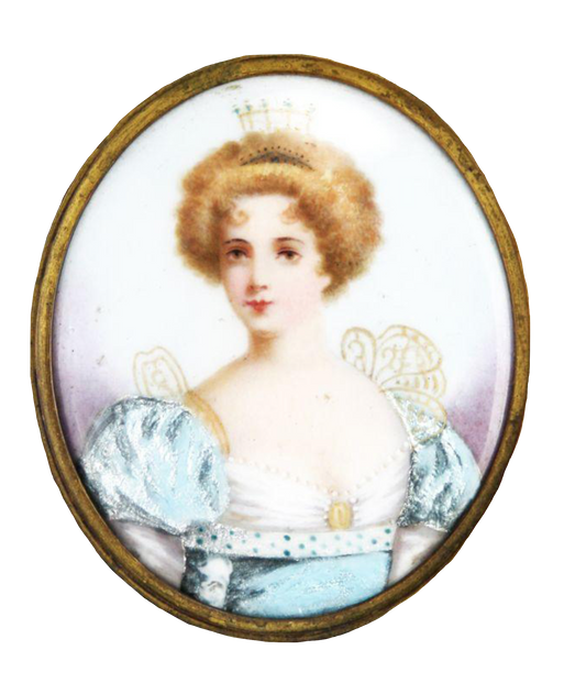 Antique Queen Porcelain Portrait