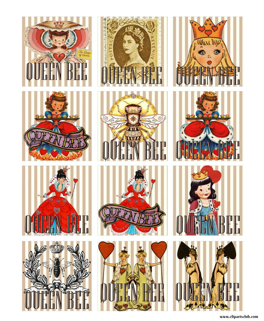 Queen Bee Collage Sheet