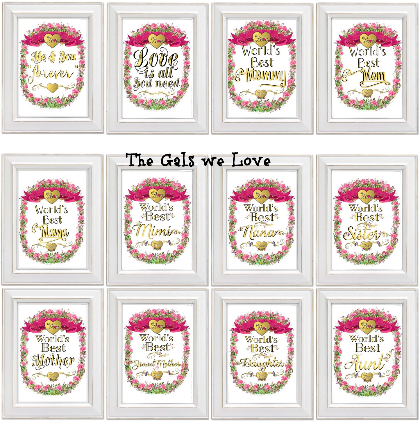 "World's Best Mommy"  Rosey Wreath Collection