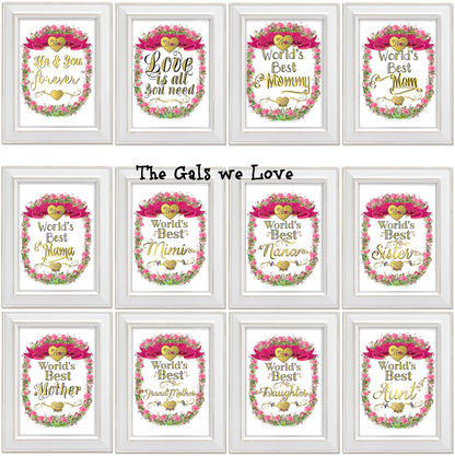 "Roses Wreath Collection"  Kit  - Make Your Own Personalized
