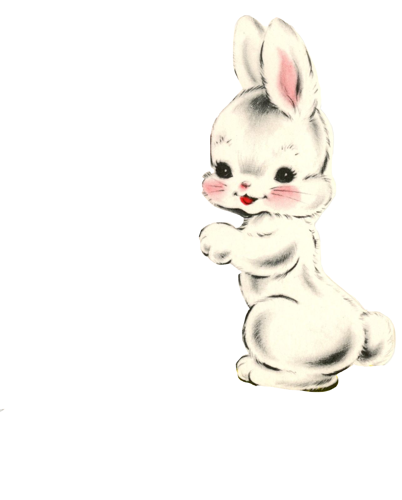 Rabbit - Adorable Vintage White Rabbit