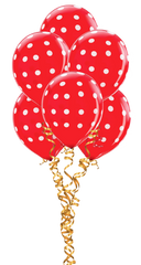 Red Polkadot Balloon Bunch