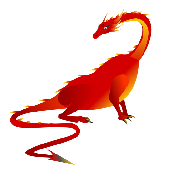 Red cartoon Dragon Clip Art