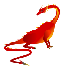 Red cartoon Dragon Clip Art