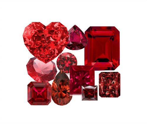 12 Red Diamond Gemstones - Crystals - Rhinestones -Glam Sparkle