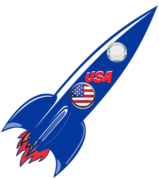 Rocket #2 - Blue USA Rocket