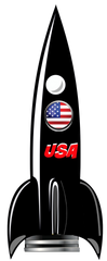 Rocket #2 Black with USA Parked
