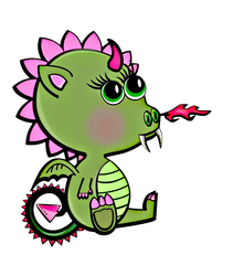 Rose - Adorable Baby Dragon Clip Art