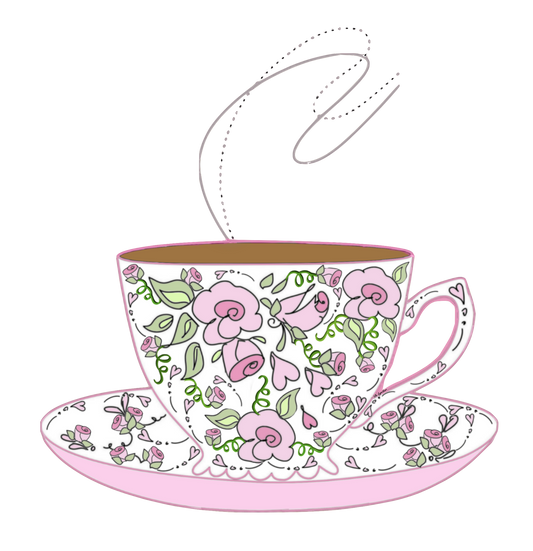 Pink Roses - Tea in a teacup