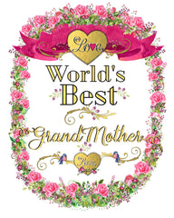 "World's Best GrandMother" - Rosey Wreath Collection