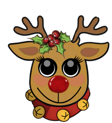 Rudolph Reindeer Head