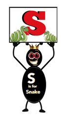 Alphabet - Letter S - Ant Alphabet Clip Art