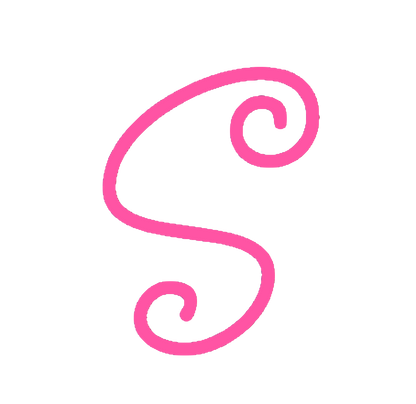 Alphabet Set - Pink Neon Amelie Caps - Fancy Curly