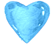 Beautiful Blue Watercolor Banners and a sweet little watercolor heart