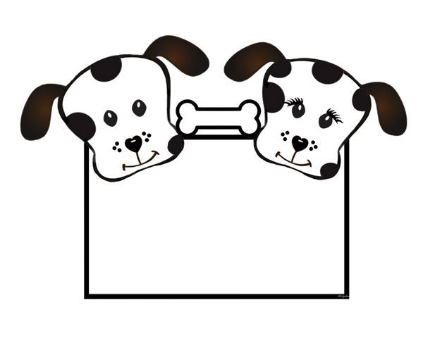 Spot Dog Signs  - Personalize these doggie puppy dog signs easily!