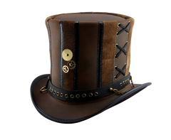 Steampunk Leather Hat