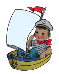 Sailor Boy - Red with Sail to Personalize  PNG image