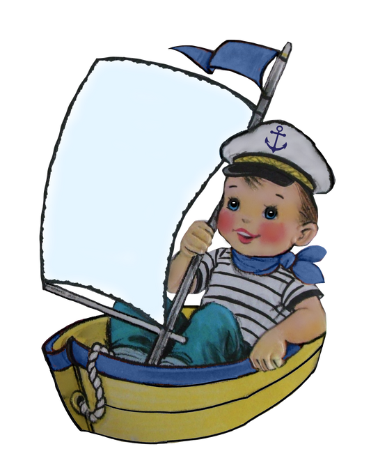 Sailor Boy - Blue with Sail to Personalize