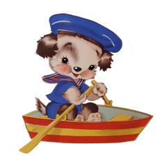 Sailor Pup - Rowing His Boat