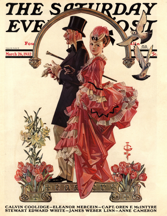 1932 Vintage Ephemera Saturday Evening Post Magazine Cover