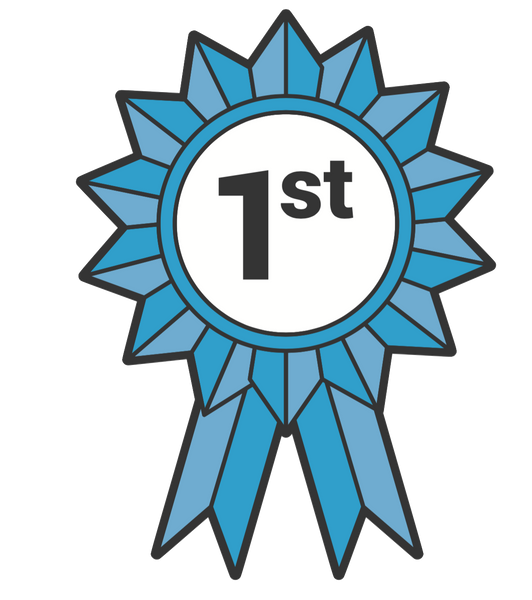 1st Place Blue Award Ribbon