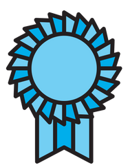 Blue award Badge Ribbon