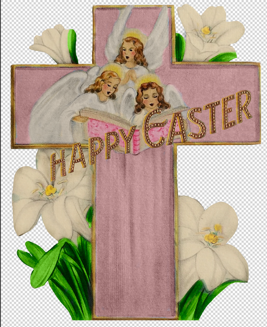Light Pink vintage Easter Cross