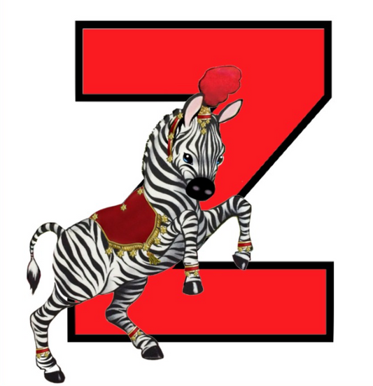 Z Letter - Zebra PNG format
