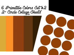 DIY Collage Sheets Backgrounds Primitive Set #2 - 6 Sheets 6 Prim Colors Bundle