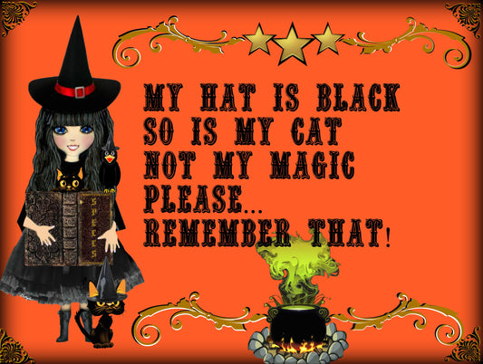 Serena Witch - Adorable Serena Halloween Sign From Her Book 8x10 Printable