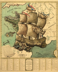Antique Ship Map