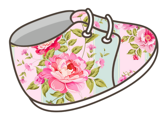 Baby Girl Tennis Shoe in Deb's Shabby Chic Pink Roses