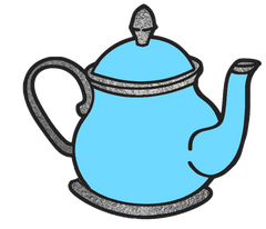 15  Silver Teapot Images in several Colors - 15 Separate Images