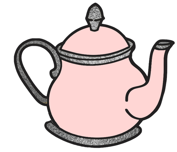 15  Silver Teapot Images in several Colors - 15 Separate Images