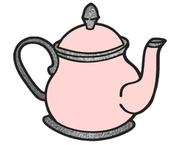 15  Silver Teapot Images in several Colors - 15 Separate Images