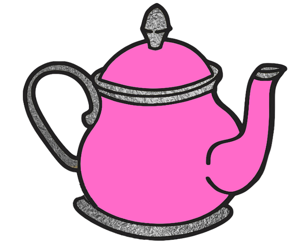 15  Silver Teapot Images in several Colors - 15 Separate Images