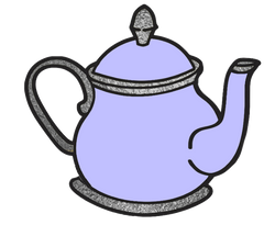 15  Silver Teapot Images in several Colors - 15 Separate Images