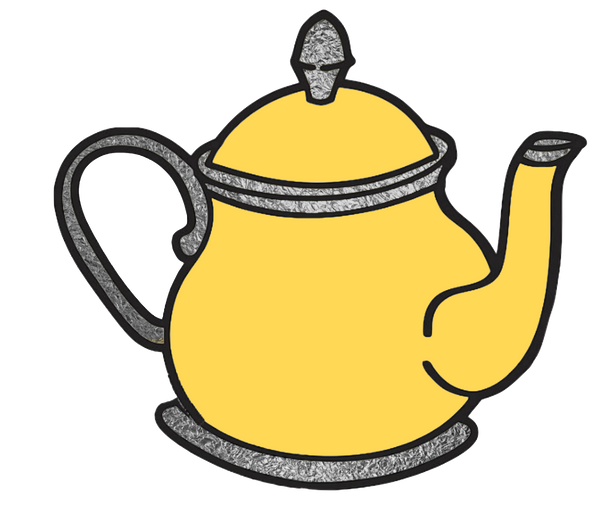 15  Silver Teapot Images in several Colors - 15 Separate Images