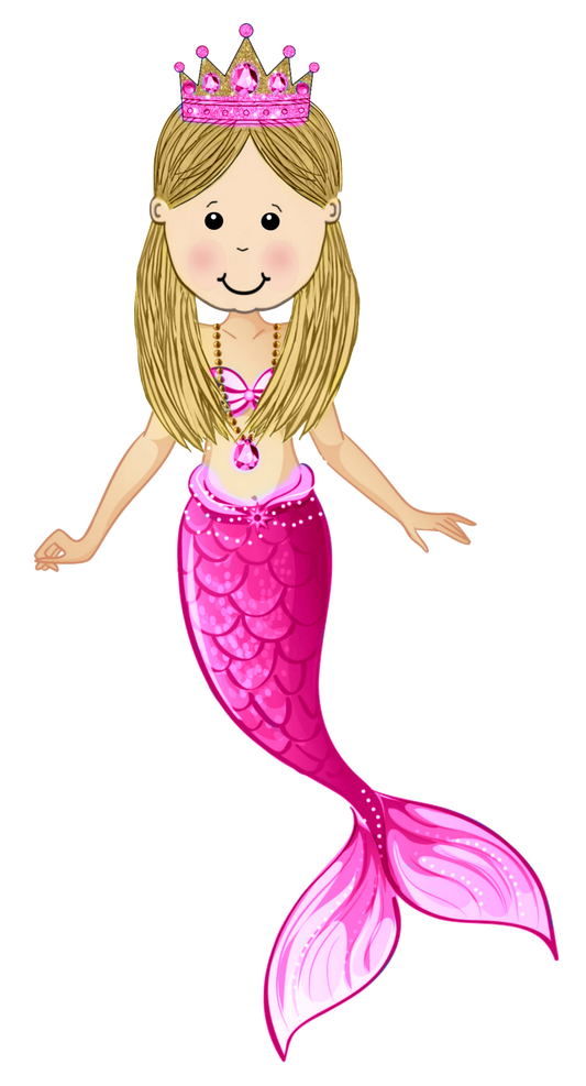 Sofia Mermaid in Pink she also comes in Turquoise, blue, green and Purple