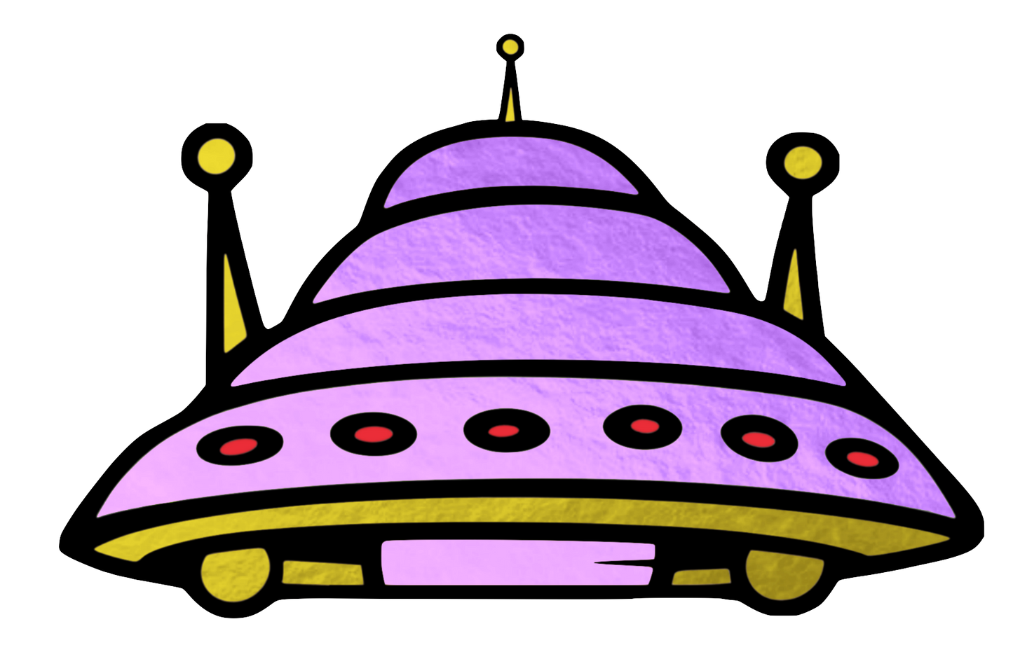 Purple Alien Spaceship UFO